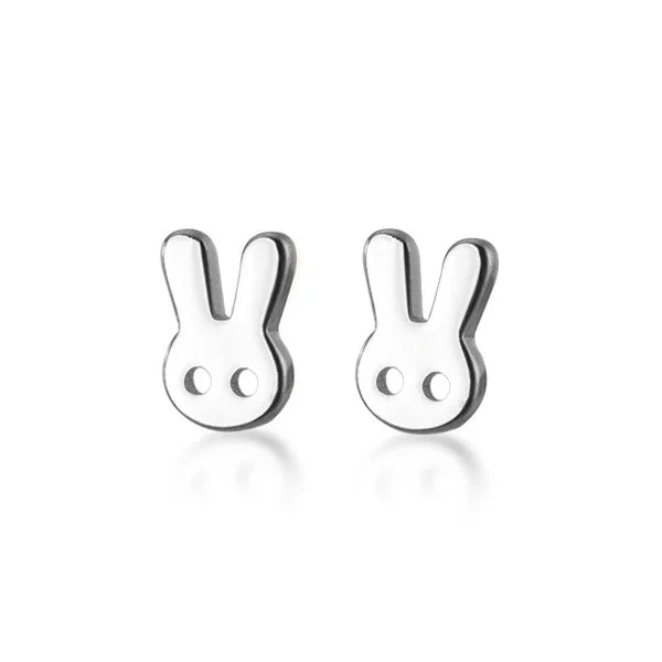 WANTME Real 100% 925 Sterling Silver Cute Sweet Hollow Mini Small Flower Geometric Stud Earrings for Women Korean Fine Jewelry