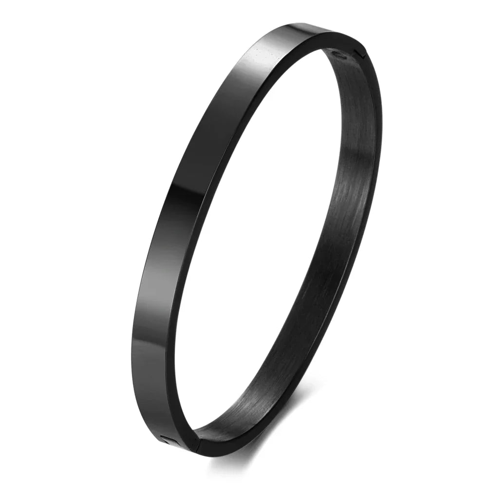 Personalized Bracelet for Women Female Width 5mm Custom Engraved Name Bracelets Bangle Stainless Steel Jewelry Armbanden Pulsera