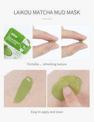 7pcs Mud Face Mask Mung Bean Matcha Cherry Blossoms Moisturizing Oil Control Firming Facial Mask Beauty Skin Care