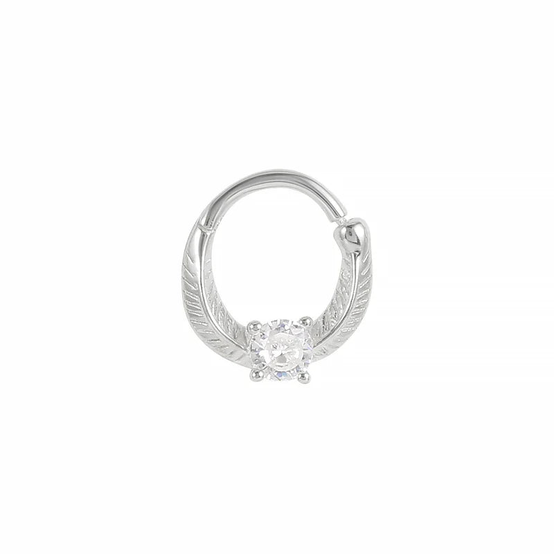 ROXI Multible Crystal Hoop Earrings for Women 2021 925 Sterling Silver Ear Nose Jewelry Earrings Heart Round joyas de plata 925