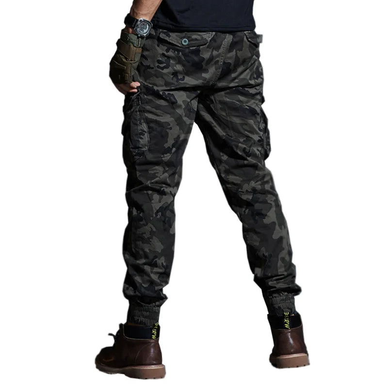 Khaki Casual Pants Men Tactical Joggers Camouflage Cargo Pants