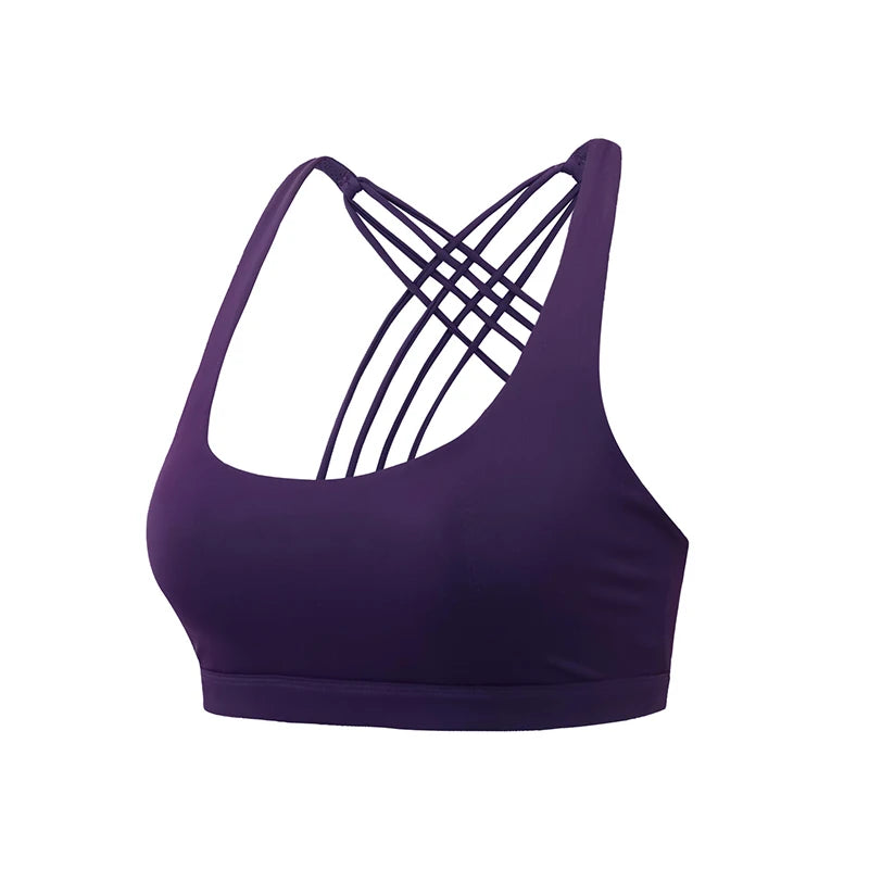 Bra for Women Push Up Cross Back Shockproof Running Gym Training