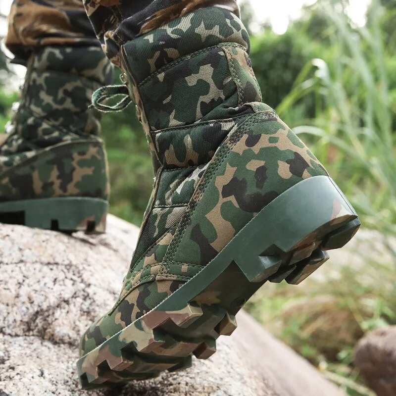 Military Boots Men Work Shoes Tactical Combat Boots Jungle Breathable Hiking Shoes