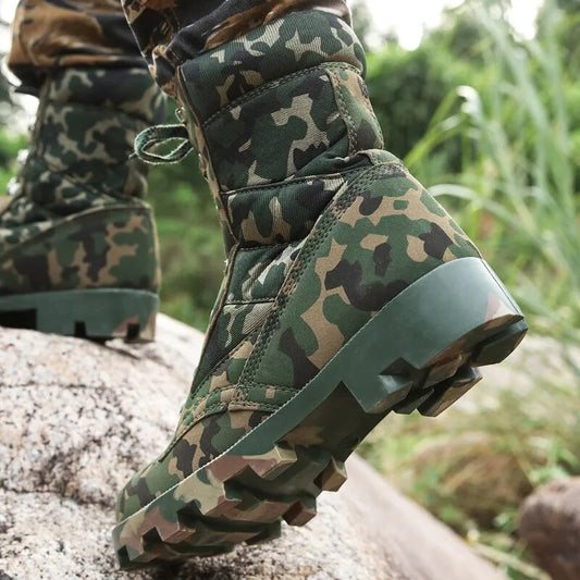 Military Boots Men Work Shoes Tactical Combat Boots Jungle Breathable Hiking Shoes