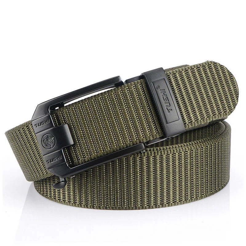 MEDYLA Tactical Belt Nylon Military Army belt Outdoor Metal Buckle Police Heavy Duty men's Training Hunting Belt