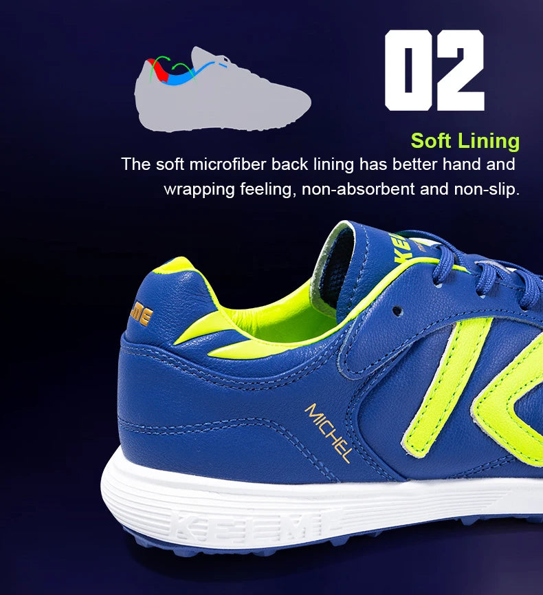 Soccer Shoes TF Football Boots Calf-Skin Cleats  Professional Futsal Original