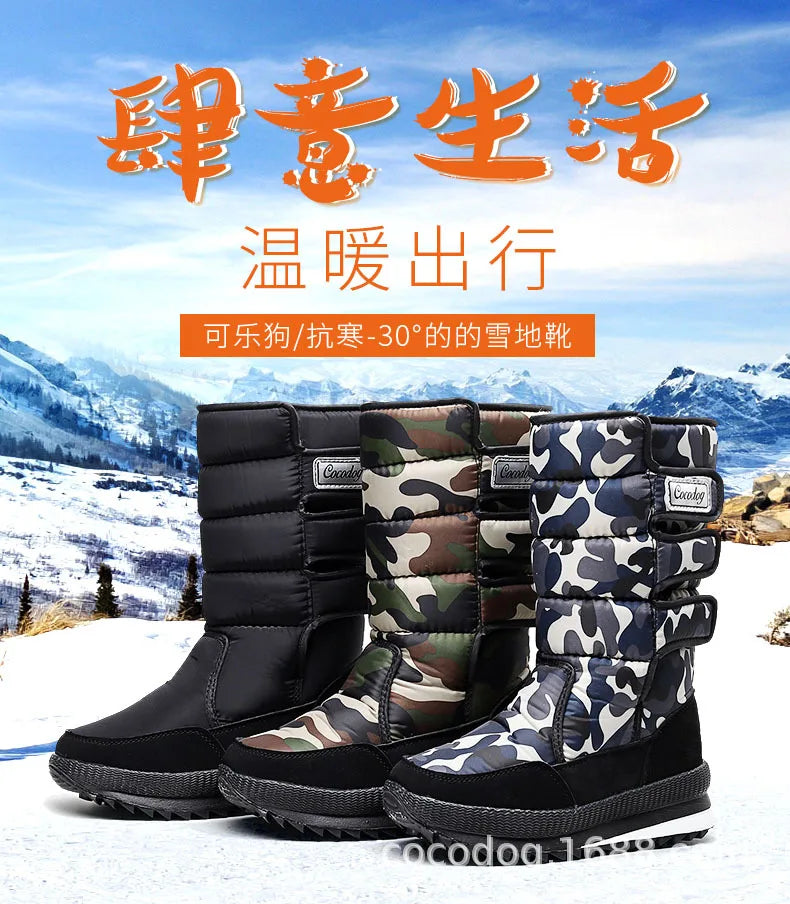 Women Snow Boots Winter Female Boots Thick Plush Waterproof