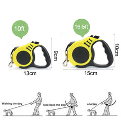 3/5M Dog Leash Durable Automatic Retractable Leashes Cat Puppy Walking Running