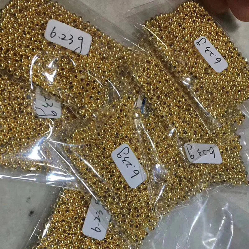 Genunie 18k Gold Beads DIY Acessories Bracelet Necklace Anklet Earrings Fine Jewelry Findings High Polished Au750 Gold Beads