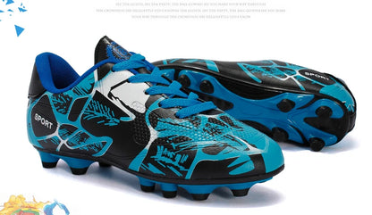 Men Soccer Shoes Fashion Printed Long Spike Children's Football Boots