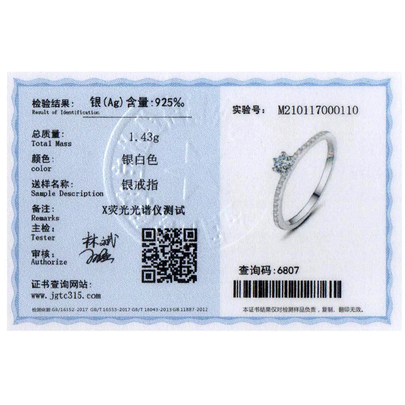 Ailmay Real 925 Sterling Silver Simple Sparkling Round Clear Zircon Ring For Women Classic Luxury Wedding Accessories Jewelry
