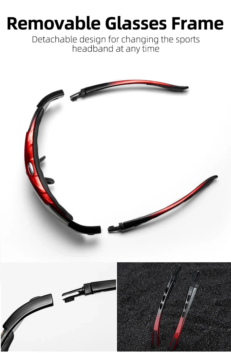 ROCKBROS Cycling Polarized glasses Bike Sunglasses Outdoor Sports Sunglasses MTB PC Goggles Eyewear 5/3 Lens Bicycle Accessory
