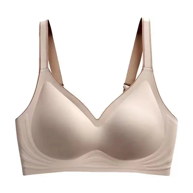 plus size women's underwear seamless no steel ring  bra push-ups comfortable