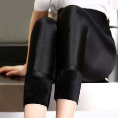 Autumn Winter Thick Leggings Fashion Solid Slim Pants Lady fleece Warm Leggings