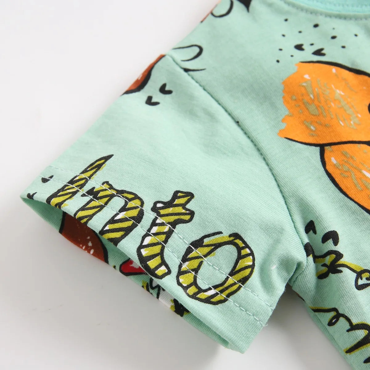 Cartoon Boys Clothing Sets Summer Short Sleeve Cotton Baby Tops + Baby Shorts 2Pcs Casual