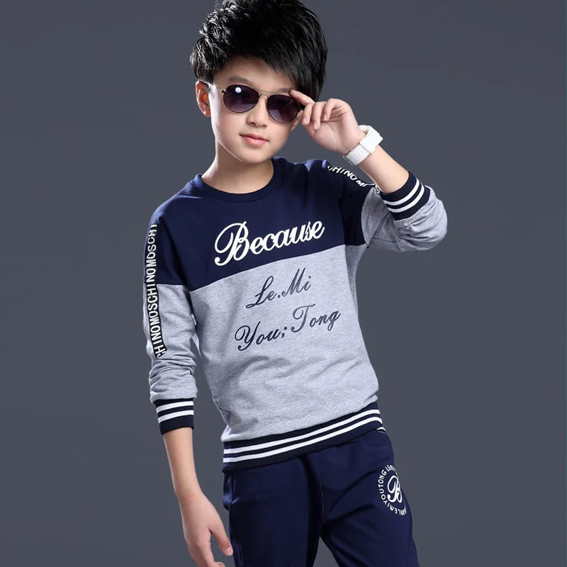 2025 Boys clothes spring suit casual boys clothing sets autumn letter children clothing kids tracksuit 5 6 7 8 9 10 11 12 year