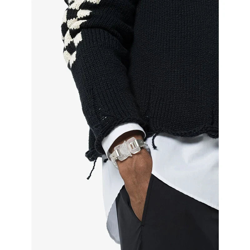 EDY 21SS Hip Hop Punk  PVC Letter Logo Buckle Bracelet For Men Women Girls Jewelry