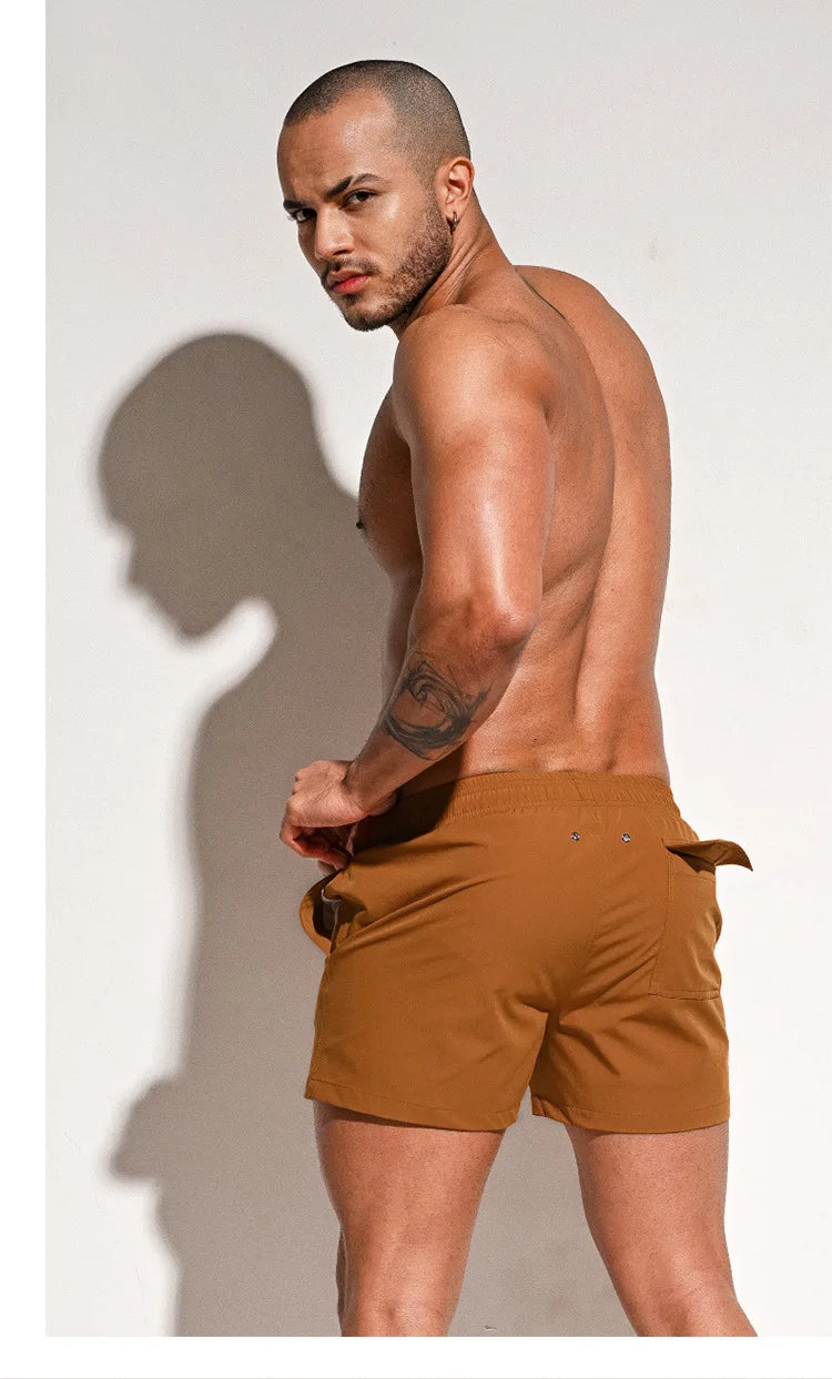 Desmiit Mens Swimming Shorts Swimwear Swim Trunks Box Quick Dry Surf Boardshort Beach Board Short Shorts Men's Bathing Suit