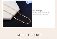 Gold Charm Chain Necklace For Women Man Wedding Fashion Jewelry