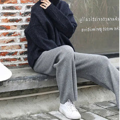 Pants Autumn And Winter Knit Sweater Wide Legs Women Pants