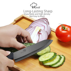 Ceramic Knife 3 4 5 6 inch Kitchen Knives with Peeler Serrated Bread Set Zirconia