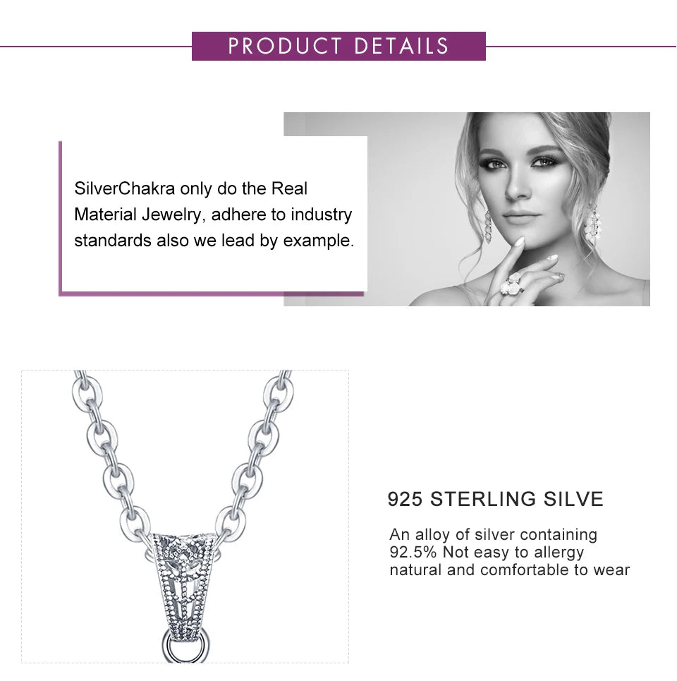 Unique 925 Sterling Silver Necklace Aquamarine Gemstone Pendant Necklaces with Chain