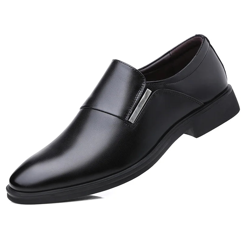 Fashion Dress Shoes Pointed Toe Split Leather Men Casual Formal Loafers Business Wedding Oxfords shoes zapatillas de hombre