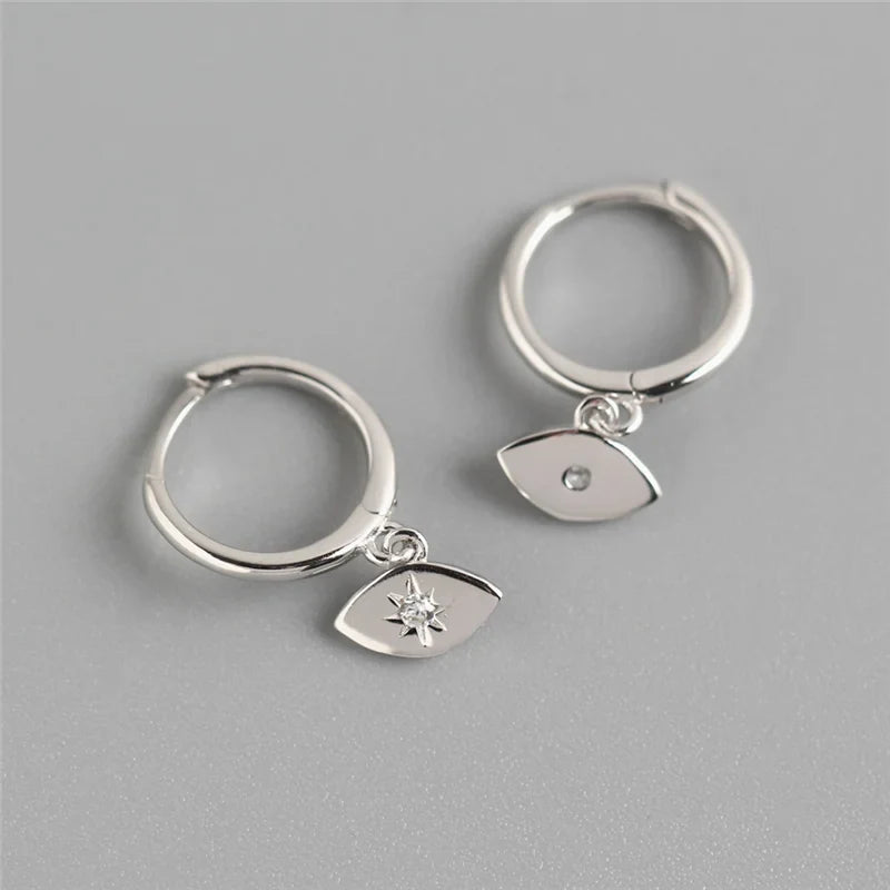 WANTME Real 100% 925 Sterling Silver Punk Hip-Hop Link Chain Gothic Studs Earrings for Fashion Women Jewelry Accessories 2022