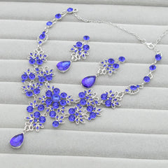 Multiple Colors Water Drop Wedding Bridal Formal Party Prom Jewelry Sets