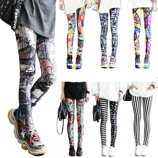 Fashion Leggings Casual and Colorful Leg Warmer Fit Most Sizes Leggins Pants