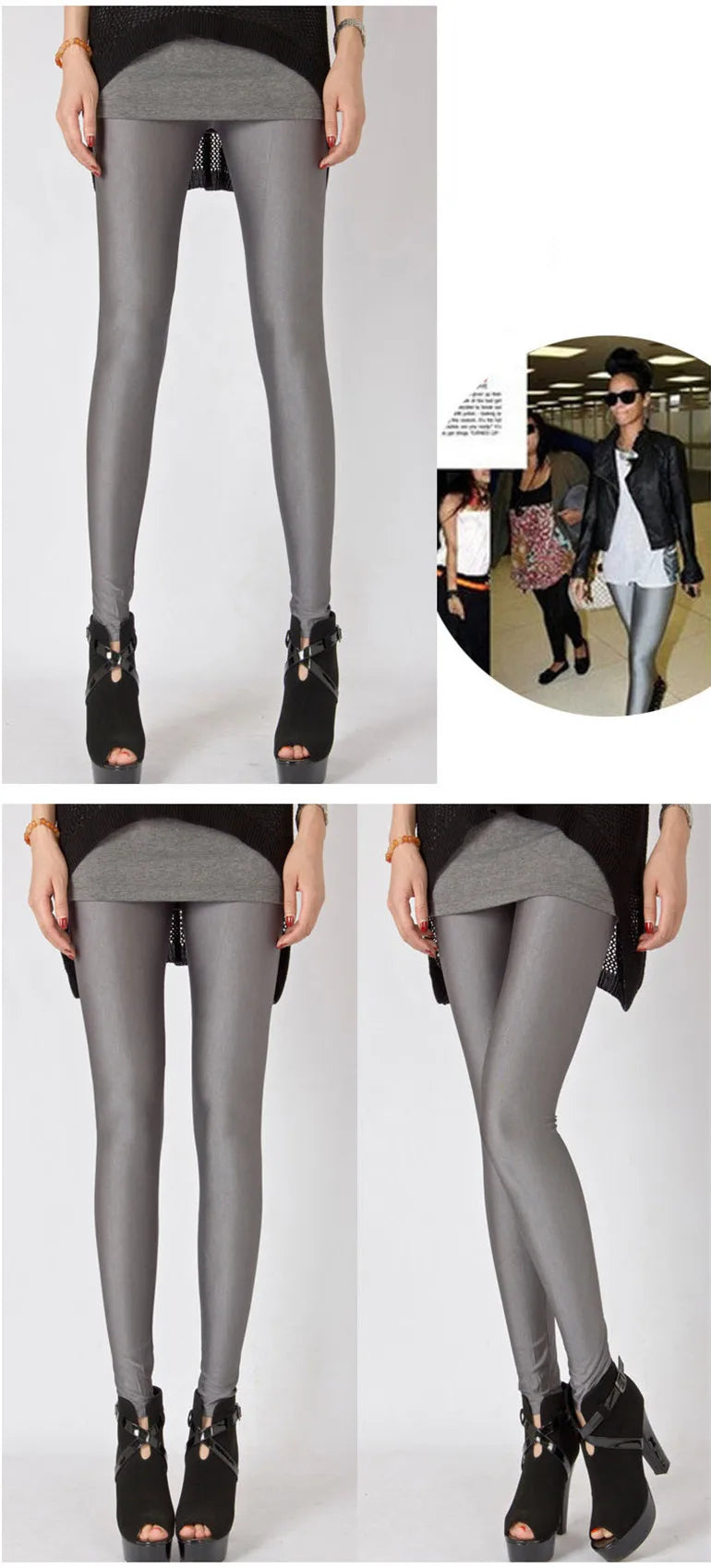 Spring Solid Candy Neon Leggings for Women High Stretched Female Legging