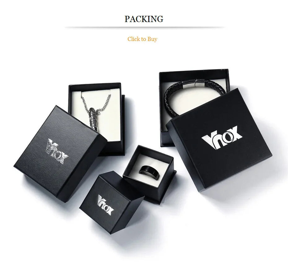 Vnox Men's Cuban Link Chain Necklace Stainless Steel Black Gold Color Male Choker colar Jewelry Gifts for Him