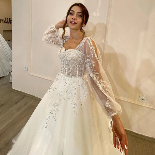 White Bridesmaid Dresses: Wedding Dresses Sweetheart Appliques Bridal Dress