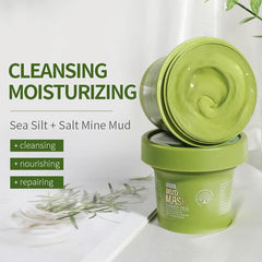 Green Tea Mineral Mud Facial Mask Deep Cleaning Oil-Control Moisturizing Blackhead Acne Reduce Pore Cleanser Skin Care