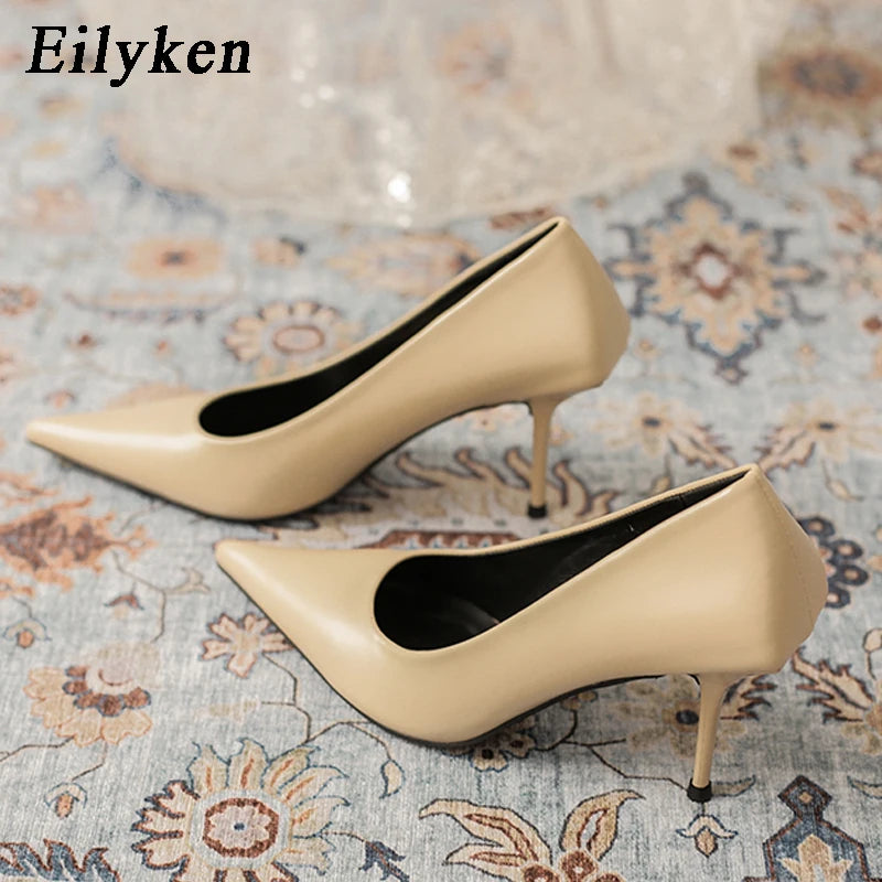 Eiyken Green High Heels Pumps Pointed Toe Slip On Women Sexy Prom Wedding Ladies Stripper 2024 New Shoes
