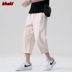 Casual Pants Men's Wild Cotton and Linen Loose Linen Pants Korean Style Trend