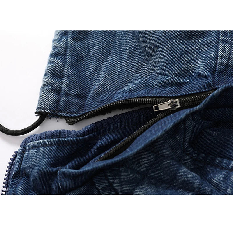 Men’s Denim Jacket Trendy Fashion Male Denim Jean Hoodies Casual Male  Clothing