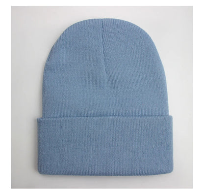 Unisex Beanie Autumn Winter Wool Blends Soft Warm Knitted Cap Men Women
