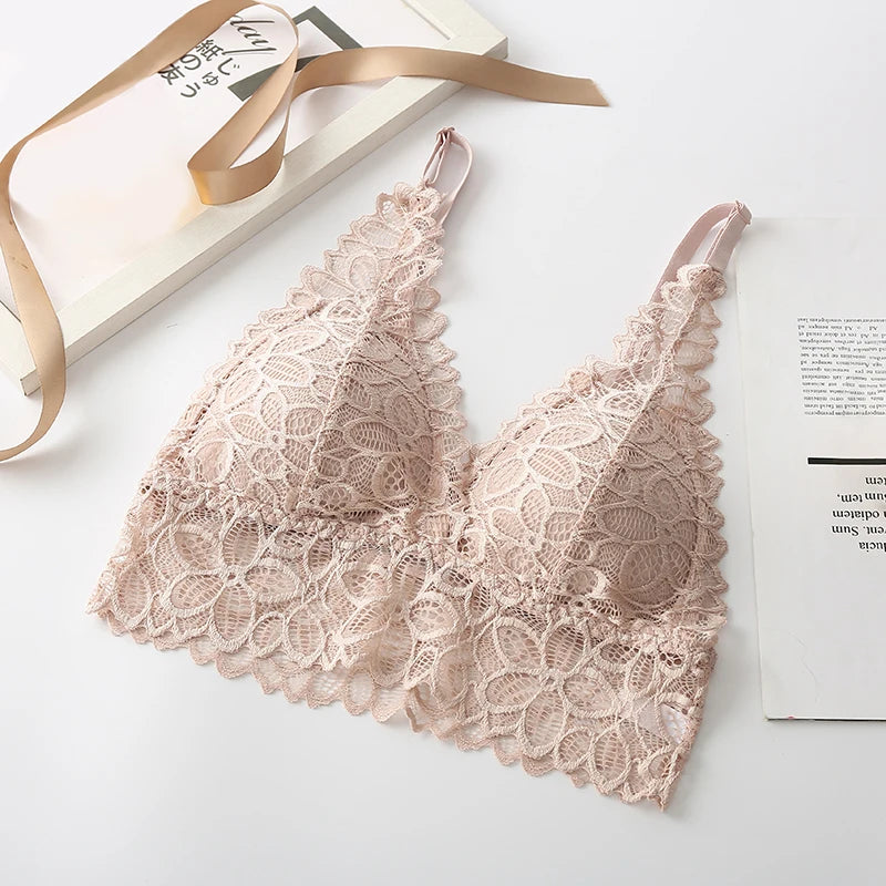 Wireless Bra For Women Padded Push Up Bralette Female Brassiere Soft Backless