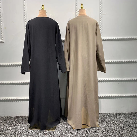 Open Abaya Dubai Turkey Islam Bangladesh Arabic Muslim Sets Hijab Prayer Long Dress