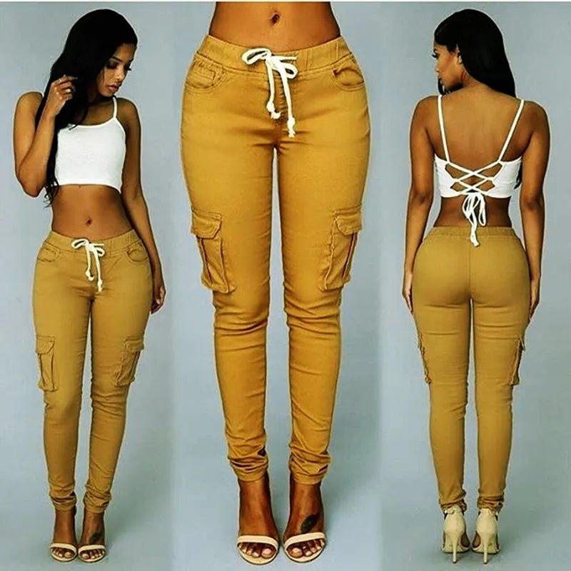 Skinny Pencil Jeans For Women Black High Waist Jeans Woman Y2K Streetwear