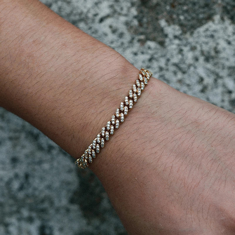 6mm 8mm Miami Cuban Chain Bracelet for Men Women Hip Hop 5A Cubic Zirconia Iced Out Jewelry