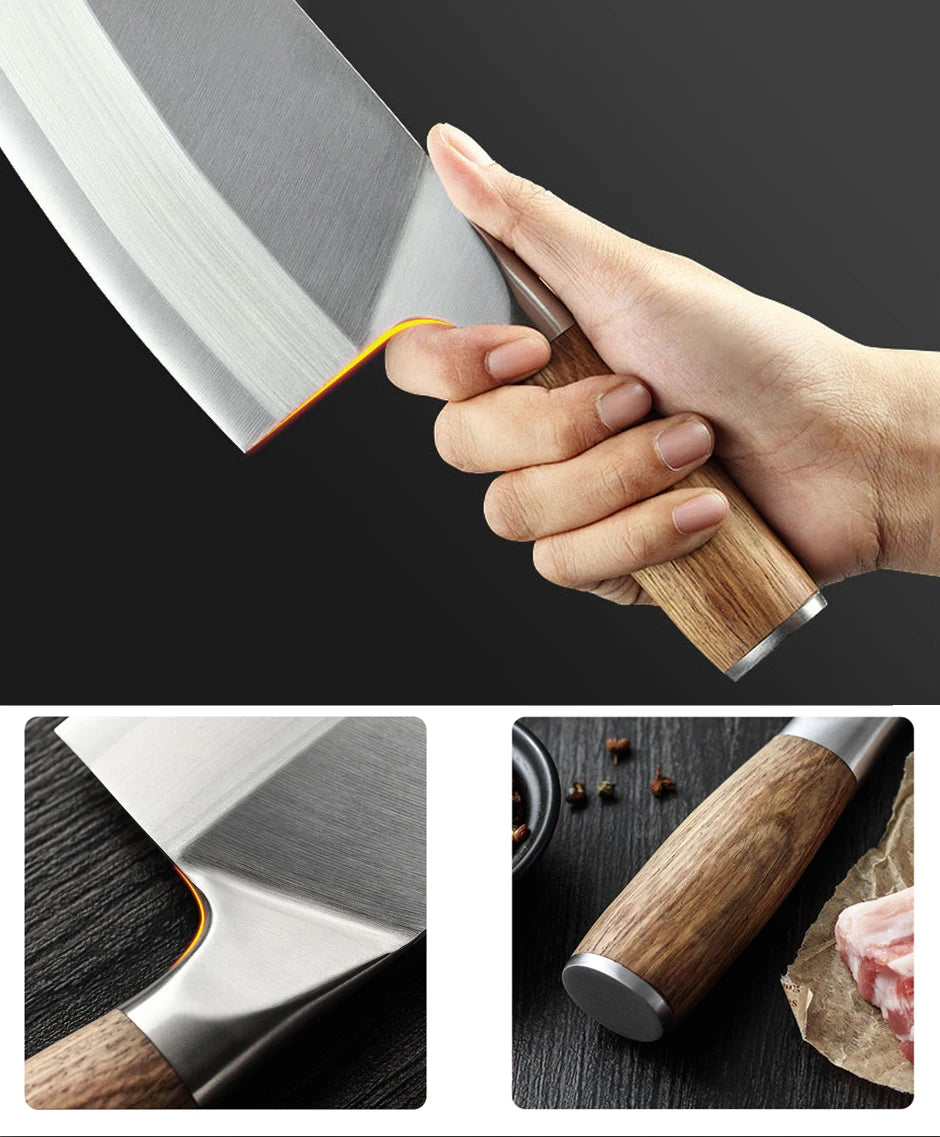 Kitchen Knife Cleaver Chef Knife Stainless Steel Razor Sharp Slicing Chopping Meat