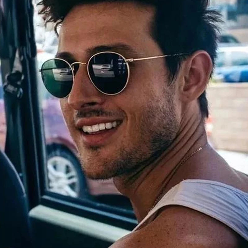 Sunglasses Man Vintage Small Frame Driving Sun Glasses Brand Designer