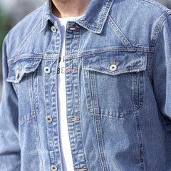 Oversized Men's Denim Jacket Autumn Cotton Jean Coats Loose Fashion