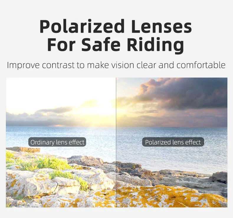 ROCKBROS Cycling Polarized glasses Bike Sunglasses Outdoor Sports Sunglasses MTB PC Goggles Eyewear 5/3 Lens Bicycle Accessory