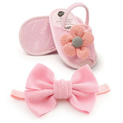 Darling Footwear for Your Little Sweetie Chic Sandals + Matching Headband Baby Girl