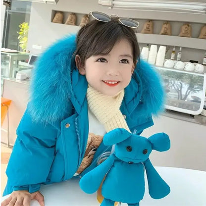 Padded Winter Girls Jacket Baby Girls Coat Kids Hooded Warm Outerwear Girls Clothes
