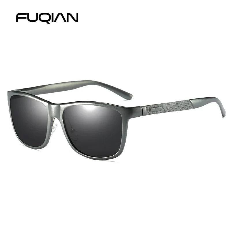 Luxury Aluminum Magnesium Men Polarized Sunglasses High Quality Square Men's Sun Glasses Cool Mirror Blue Driving Glasses
