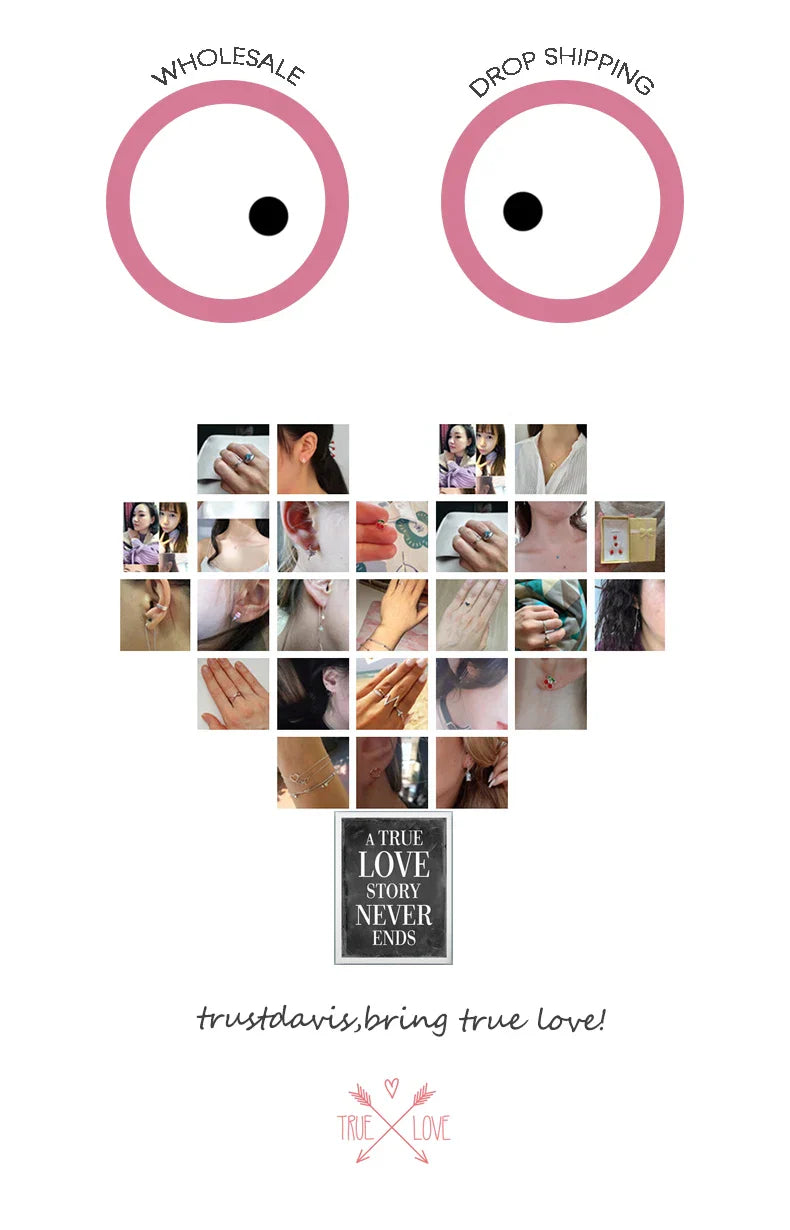 TrustDavis Real 925 Sterling Silver Fashion Dazzling CZ Opening Handmade Ear Hook Earring DIY Accessories Fine Jewelry HY365